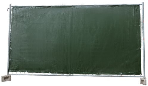 Boni-Shop Bâche de clôture de chantier, 1,76 x 3,41 m, brise-vue, brise-vue, protection (vert)
