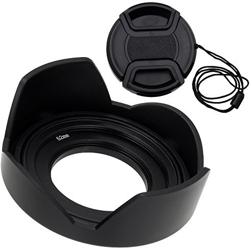Fotodiox Reversible Lens Hood Kit for E-Mount PZ 16-50mm F3.5-5.6 OSS E-Mount Power Zoom Lens, Reversible Tulip Flower Hood w/Cap