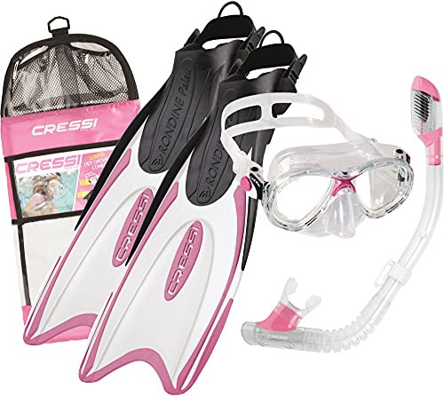 Cressi Palau Kid Bag - Hochwertiges Schnorchelset für Junge bestehend aus Flossen, Maske, Schnorchel und Reisebeutel