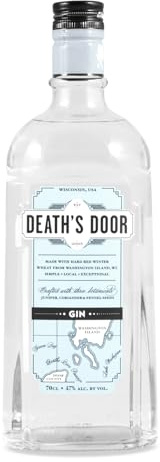 Death’s Door American Gin 70cl (47% ABV) ❘ Award-Winning American Dry Gin, Family Owned & Infused With Crisp Gin Botanicals, Notes of Juniper, Coriander & Fennel Seed For A Smooth Alcohol Gin Flavour