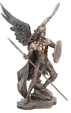 Nemesis Now Archangel Raphael - Figura Decorativa (40 cm), Color Bronce