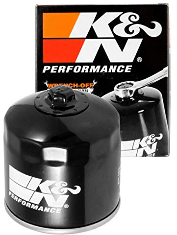 K&N Powersports Ölfilter - Patrone 83x94mm kompatibel mit Kawasaki, Honda (KN-202) Rot