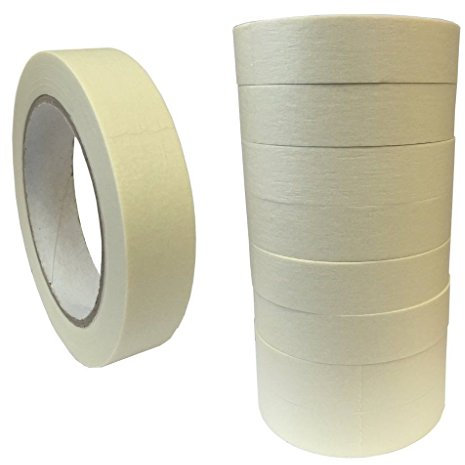 (Pack of 9) 25mm (1) Masking Tape for Auto, Decorating, Painting.
