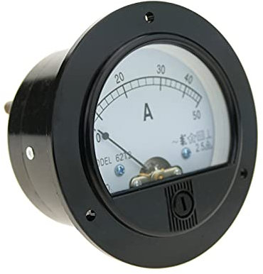 BeMatik - Medidor eléctrico analógico de Panel Redondo 70mm 50A amperímetro