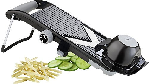 Moha 6540399207 Mandoline en V, PP/ABS/SBS/TPE/INOX, Noir/Gris, 29 x 6,4 x 6,4 cm
