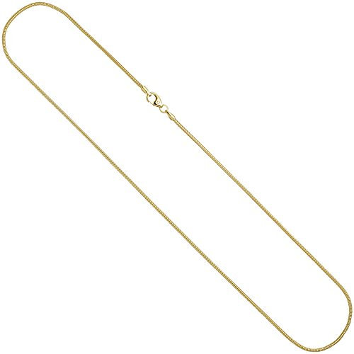 Jobo Damen Goldkette Schlangen-Kette aus 8 Karat 333 Gold 1,4 mm 42 cm