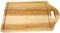 EFO Schneidebrett mit Griff - Küchenbrett Holz - Hackbrett mit Saftrinne - Servierbrett - Brett - Größe 30,5 x 20 x 1,5 cm
