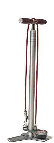 SILCA Pompa da pavimento Super Pista Ultimate | Chuck edizione Hiro | Manometro 160 psi | Tubo in acciaio intrecciato | Manico in palissandro