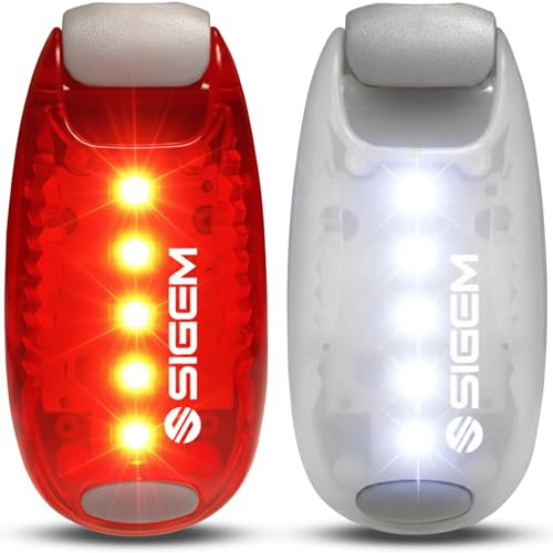 LED Safety Lights (2 Pack) + FREE Bonuses | Clip on Flashing Strobe Light High Visibility for Running Jogging Walking Cycling for Kids Dogs Bicycle Helmet Bike Tail light