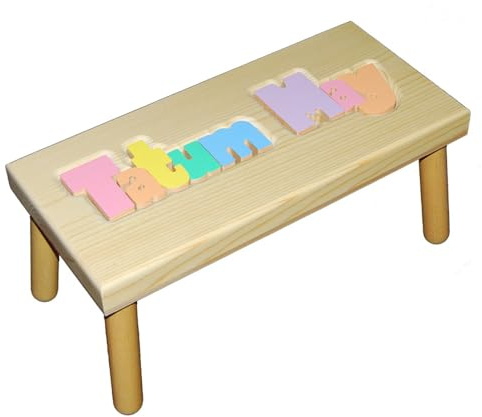 Damhorst Toys Child's Name Puzzle Stool Pastel Letters