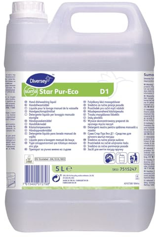 Suma Star Pur-Eco D1 – Detergente Líquido para Lavado Manual de Vajilla