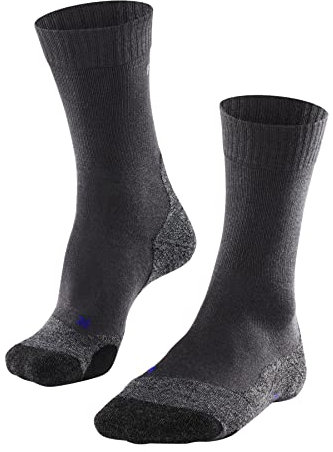 FALKE Men's TK2 Cool Hiking Socks Medium Cushioning Anti Blister Cooling Effect Mid-Calf Length Vegan Quick-Drying Breathable Lyocell Functional Yarn 1 Pair