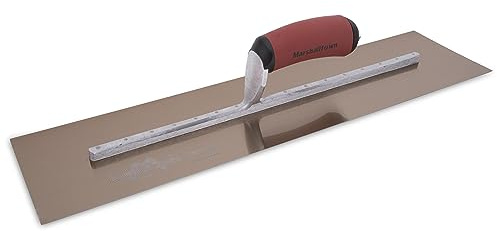 MARSHALLTOWN Finishing Trowel, 127 x 508 mm, Golden Stainless Steel Blade, Curved DuraSoft Handle, Made in USA, MXS205GD