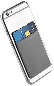 Cerbery - Smartphone Kartenhalter - Halter Halterung Handy Hülle Kartenhülle Kopfhörer - Kompatibel mit Apple iPhone Samsung Galaxy (Grau)