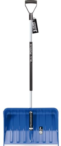 Prosperplast Schneeschieber ALPINUS ALUTUBE – große Schaufel mit stabilem Alustiel, langlebig & leicht | Schaufel 55 x 38,5 cm | Gesamtlänge Stiel145 cm | ideal für Schnee