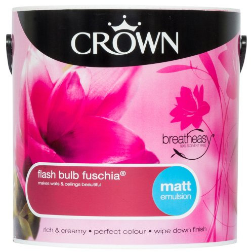 Crown Breatheasy Emulsion Paint - Matt - Flash Bulb Fuchsia - 2.5L