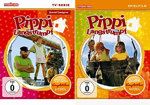 Pippi Langstrumpf - TV-Serie + Spielfilm - Komplettboxen * DVD Box Set