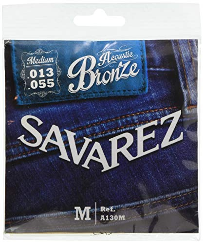 Savarez Strängar 668586 för akustisk gitarr akustisk brons set A130M medium .013-.055