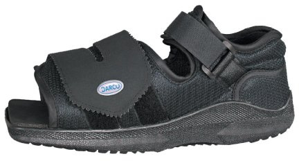 MedSurg Black Post-Op Shoe Medium Strapless Forefoot Closure MQM2B