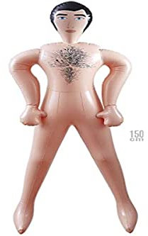 W WIDMANN MILANO Party Fashion 1851M - Bambola gonfiabile uomo, 150 cm, articolo scherzoso