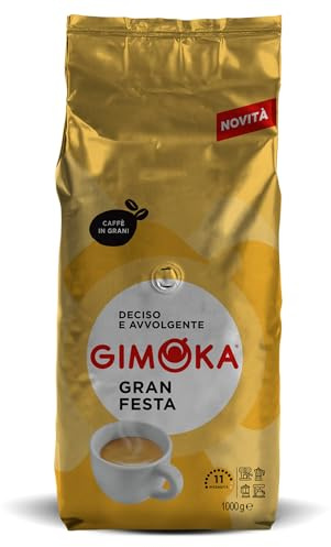 Gimoka - Cafè En Grano - 1 Kg - Mezcla GRAN FESTA - Intensidad 11 - Made In Italy