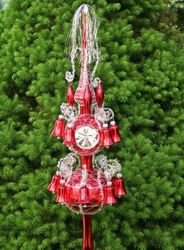 Lauschaer Glaskunst-Christbaumspitzen Große Christbaumspitze Old Lauscha (Rot)
