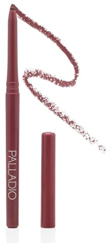 Palladio Retractable Waterproof Lip Liner High Pigmented and Creamy Color Slim Twist Up Smudge Proof Formula with Long Lasting All Day Wear No Sharpener Required, Plum