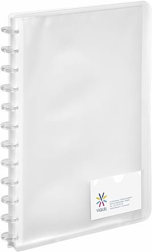 VIQUEL - Porte-Vues 60 Vues A4 GEODE Gamme PROPYGLASS - Protège-Documents en Plastique - 30 Pochettes Repositionnables - Scolaire et Professionnel - Transparent