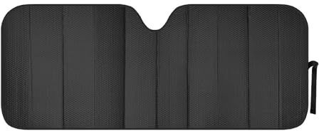 Motor Trend Windshield Sunshade for Car, Truck & SUV, Black - Folding Sun Shade for Front Window, Auto Sun Visor Heat Protection, UV Rays Blocker (58 x 24 Inch)