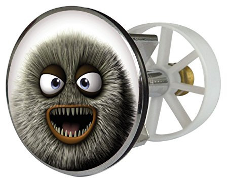 Waschbeckenstöpsel Design Monster Grobbo | Abfluss-Stopfen aus Metall | Excenterstopfen | 38 – 40 mm