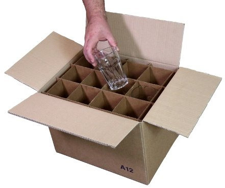 Simba Paper Design 2 Scatole 24 Bicchieri Altezza Max cm 14 Cartone 2 Onde Trasloco+Spedizione