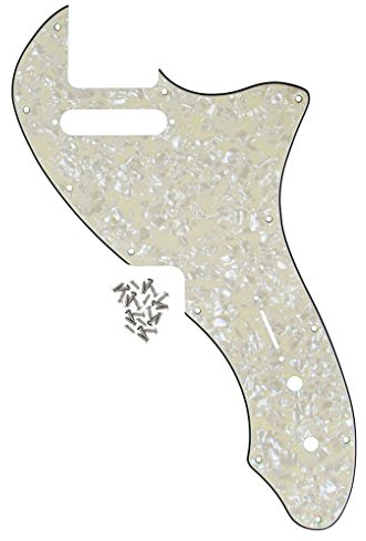 FLEOR 12 Schraubenlöcher TL Thinline Pickguard Neuauflage Style Scratch Plate Passend für Original US TL TE Thinline 69 RI USA, 4-lagige Age Pearl