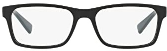 A｜X ARMANI EXCHANGE Men's AX3038F Low Bridge Fit Rectangular Prescription Eyewear Frames, Black/Demo Lens, 56 mm