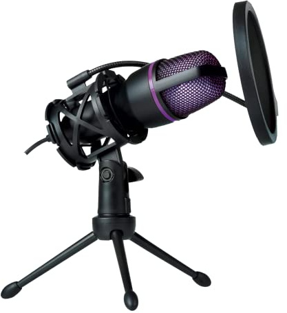 Onlan - MC-30 Microphone de Streaming - USB – Réduction de Bruit – Support Antichoc – Filtre Anti-Pop – Trépied Réglable - Streaming, Enregistrement, Communication en Ligne, Gaming