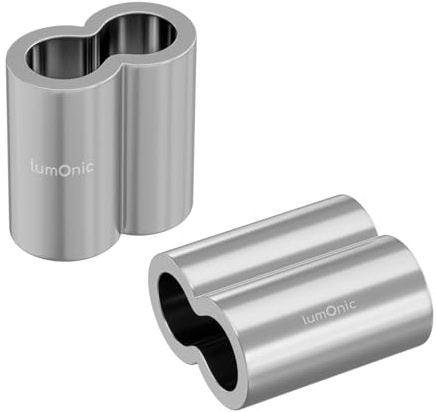 100x Morsetto per fune metallica Alluminio 1,2mm Alluminio Morsetto a pressione Manicotto di stampa