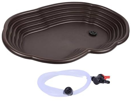 Colcolo Wassernapf für Schildkröten, Futternapf für Reptilien, Wassernapf für Reptilien, Badebecken für Schildkröten, Geckos, Frösche, Ruheplatz, Schlauchablauf