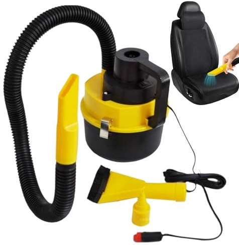 Genérico Aspirador De Coche, Aspiradora Coche Alta Potencia, Aspiradora Manual Portátil para Seco Y Húmedo, Eliminación De Polvo para Alfombras Y Tapicería