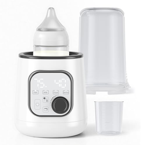 GJCrafts Calentador de biberones 8 en 1, calentador de comida rápida para bebés, calentador de biberones multifuncional para leche materna, descongelar, calentar, mantener el calor (S7613)