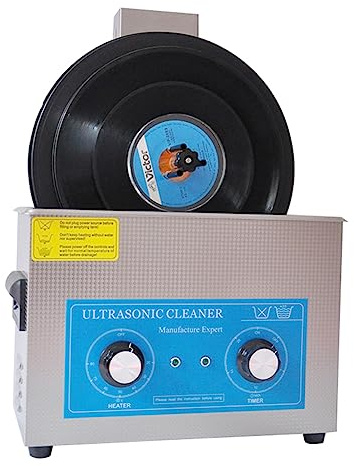 6,5 L ultraljud vinylskivrengöringsmedel, dubbla frekvensvibrationer, timer och temperaturkontroll, rengör 1-6 LPs