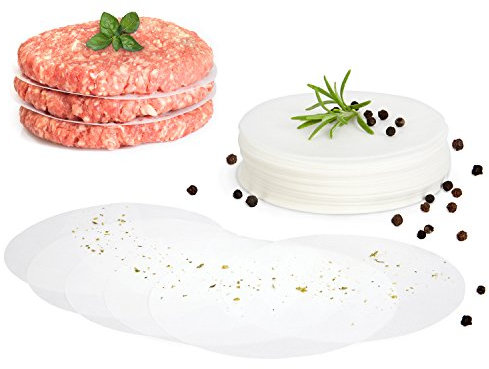 GOURMEO® Papel para hamburguesas, 13 cm de diámetro, 1000 unidades, antiadherente, para hacer hamburguesas perfectas