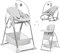 hauck Sit N Relax 3in1, Nordic Grey - Baby & Toddler Highchair with Bouncer & Toy Bar, Food Tray & Basket from Birth up to 15 kg, Lightweight Foldable Fully Adjustable