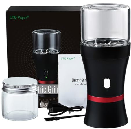 Elektrische Kräutermühle mit Akku, Tragbar & Wiederaufladbar, Kompaktes Design für Trockene Kräuter & Gewürze, Ideal für Kleine Mengen (1-2g)