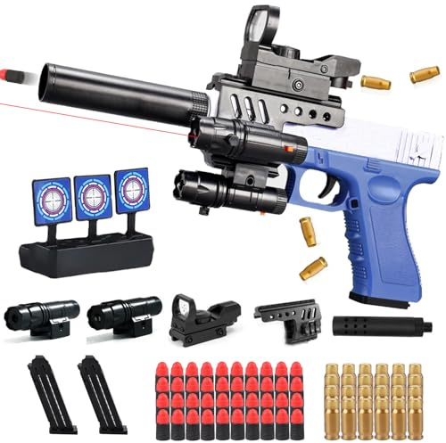 Pistola giocattolo per bambini, giocattolo morbido bullet gun M416, pistola in schiuma, ricarica manuale, pistola morbida per 12 + regali per bambini