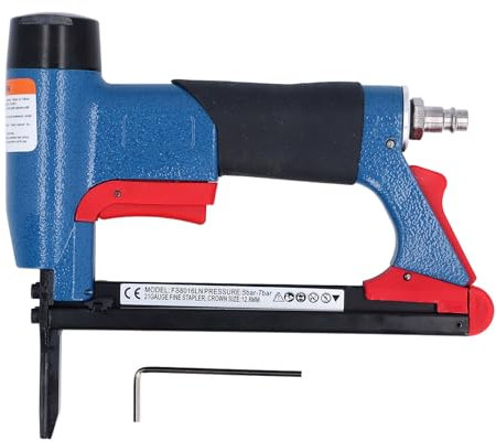 Graffatrice Pneumatica Cucitrice Pneumatica Calibro 21 1/4 a 5/8 Pollici Capacità di Carico di 140 Punti Metallici per la Lavorazione del Legno