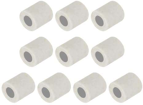 QUARKZMAN 10pz Tubo Ceramico Isolato da 2mm per Fascio di Fili Elettronici Protezione Isolante Termica a Singolo Foro, 4mm x 5mm