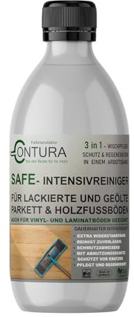 Contura Wischpflege Reiniger Pflege 3in1 mit Messbecher Holz Parkett Vinyl Laminat Bodenreiniger geölt (500ml. mit Messbecher)