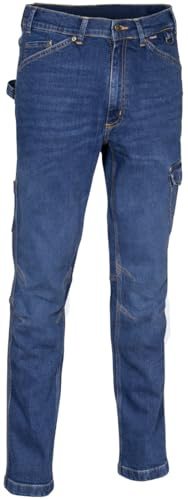 COFRA Paradas Jeans da Lavoro Blu Scuro con Tasche vestibilità Skinny Taglia 50