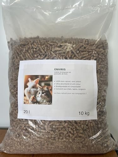 Enviris litiere granules de Bois 20l 10KG