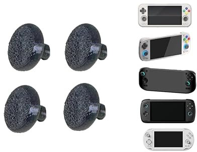 4-Pack Black Larger Thumbsticks for Ayn Odin 2, Portal, Retroid Pocket 5/4/4 Pro – 2 Pairs Taller Joystick Caps for Enhanced Precision & Comfort – Compatible with Ayn & Retroid Handheld Consoles