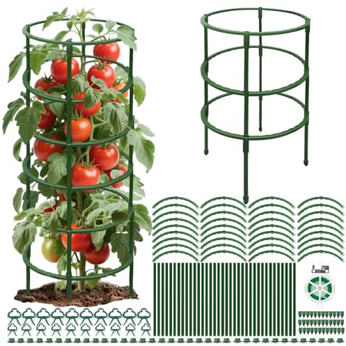 Dwafill Tutores para Plantas, Jaulas de Tomate de Jardín, Jaula para Plantas de Tomate, Soporte para Plantas trepadoras Exterior,Tomaten Rankhilferetirable Tutor pepinos, Flores, Plantas, jardín